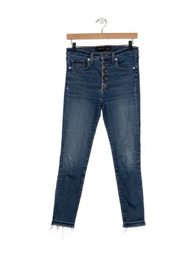 Pre-owned Veronica Beard High-rise Skinny Leg Jeans In Blue