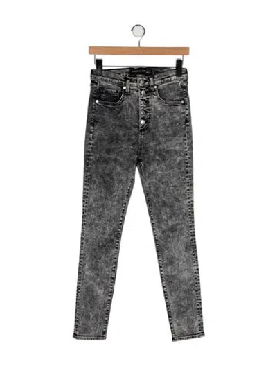 Pre-owned Veronica Beard High-rise Skinny Leg Jeans In Gray