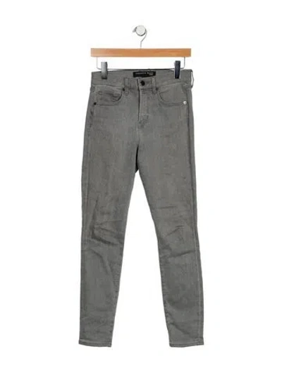 Pre-owned Veronica Beard High-rise Skinny Leg Jeans In Gray