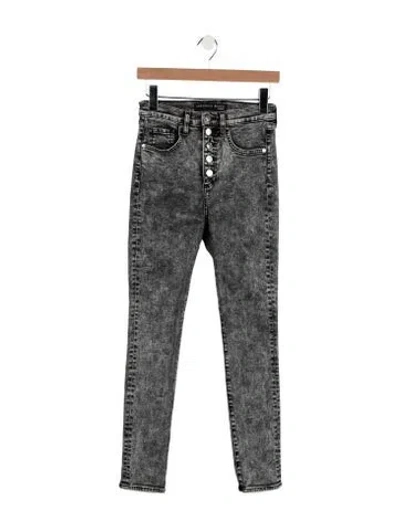 Pre-owned Veronica Beard High-rise Skinny Leg Jeans In Gray