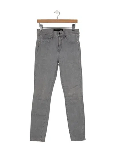 Pre-owned Veronica Beard High-rise Skinny Leg Jeans In Gray