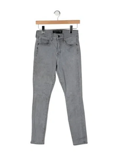 Pre-owned Veronica Beard High-rise Skinny Leg Jeans In Gray