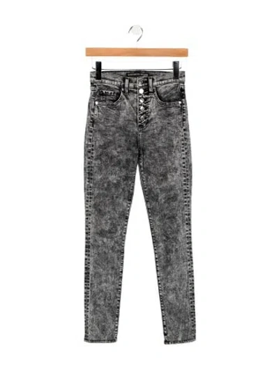 Pre-owned Veronica Beard High-rise Skinny Leg Jeans In Gray