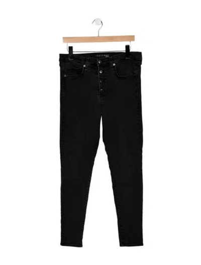 Pre-owned Veronica Beard High-rise Skinny Leg Jeans In Gray