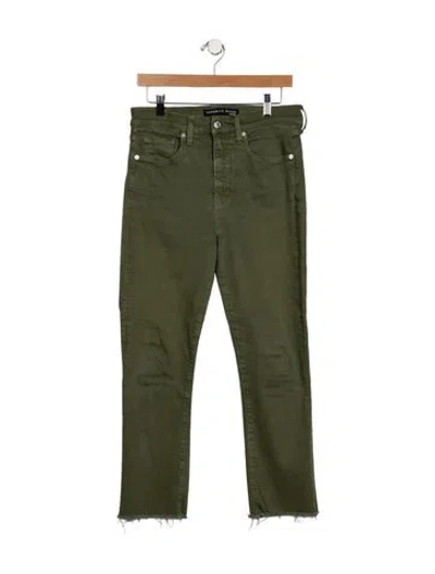 Pre-owned Veronica Beard High-rise Skinny Leg Jeans In Green