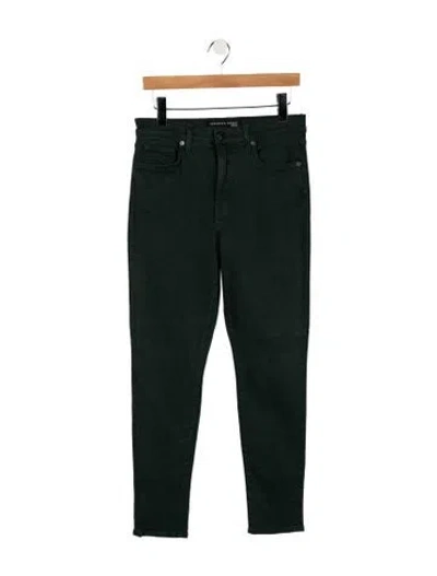 Pre-owned Veronica Beard High-rise Skinny Leg Jeans In Green