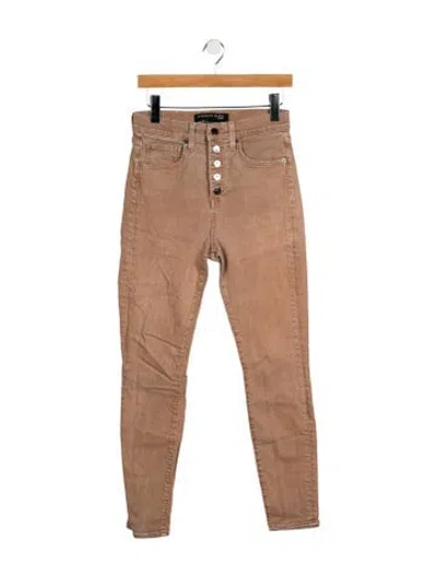 Pre-owned Veronica Beard High-rise Skinny Leg Jeans In Neutral