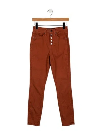 Pre-owned Veronica Beard High-rise Skinny Leg Jeans In Orange