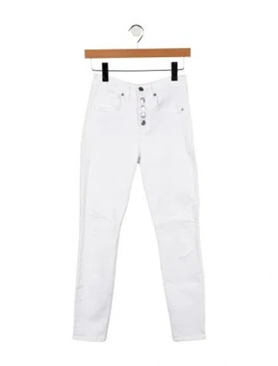 Pre-owned Veronica Beard High-rise Skinny Leg Jeans In White