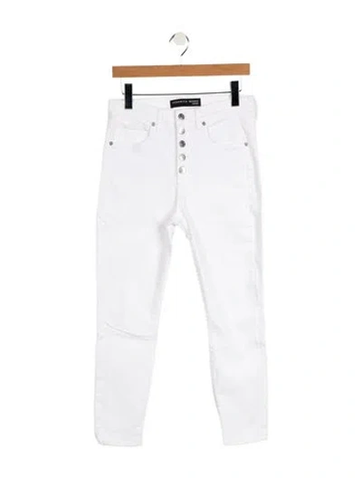 Pre-owned Veronica Beard High-rise Skinny Leg Jeans In White