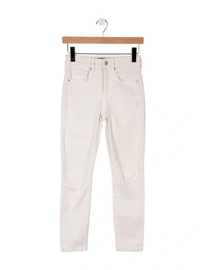 Pre-owned Veronica Beard High-rise Skinny Leg Jeans In White