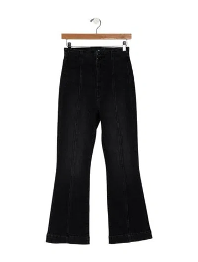 Pre-owned Veronica Beard High-rise Straight Leg Jeans In Black