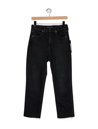 Pre-owned Veronica Beard High-rise Straight Leg Jeans In Black