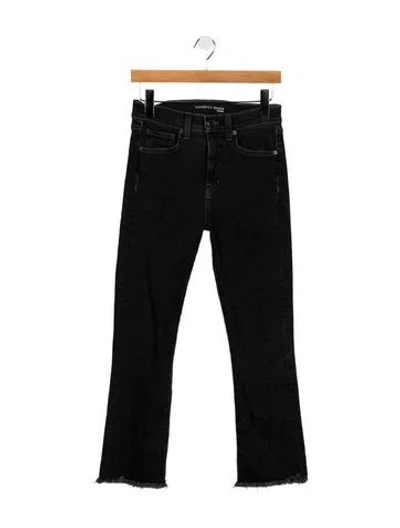 Pre-owned Veronica Beard High-rise Straight Leg Jeans In Black