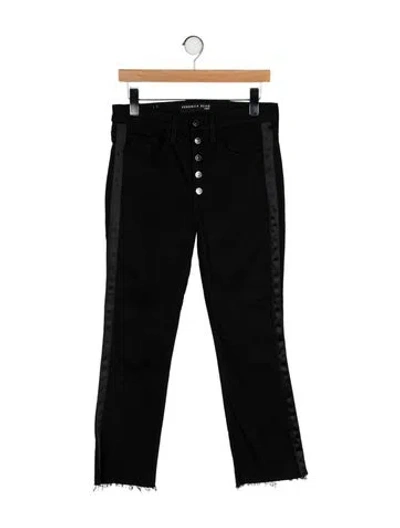 Pre-owned Veronica Beard High-rise Straight Leg Jeans In Black