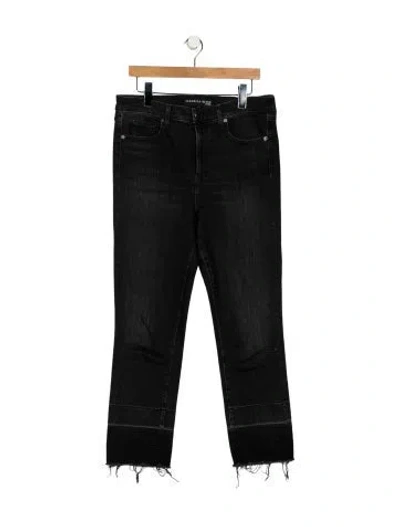 Pre-owned Veronica Beard High-rise Straight Leg Jeans In Black