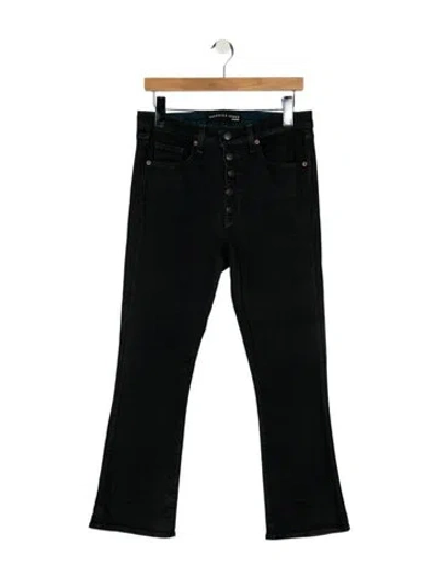 Pre-owned Veronica Beard High-rise Straight Leg Jeans In Black