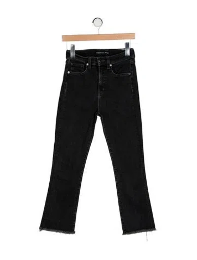 Pre-owned Veronica Beard High-rise Straight Leg Jeans In Black