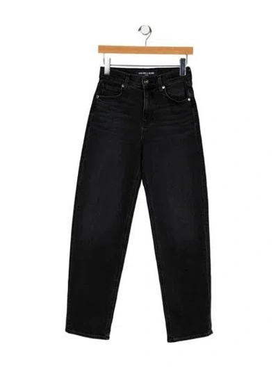 Pre-owned Veronica Beard High-rise Straight Leg Jeans In Black
