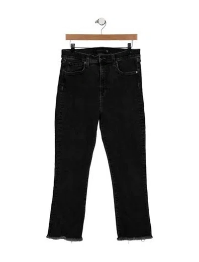 Pre-owned Veronica Beard High-rise Straight Leg Jeans In Black
