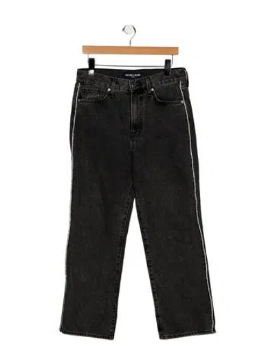 Pre-owned Veronica Beard High-rise Straight Leg Jeans In Black