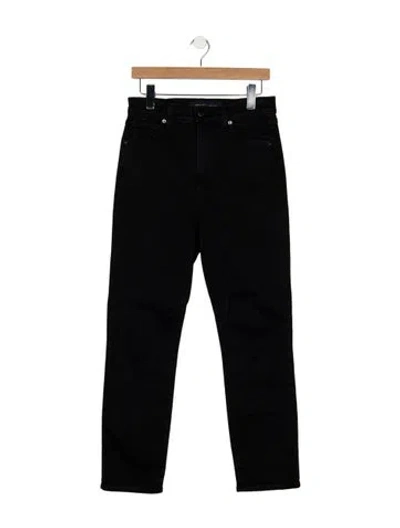 Pre-owned Veronica Beard High-rise Straight Leg Jeans In Black