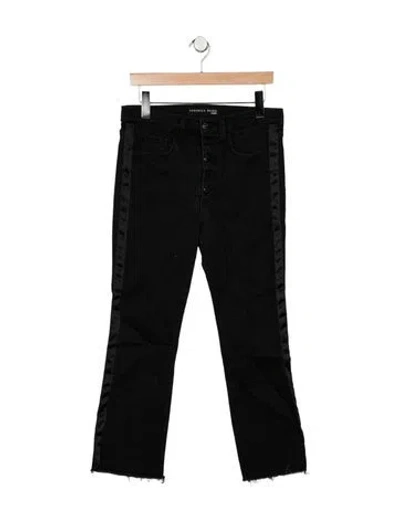 Pre-owned Veronica Beard High-rise Straight Leg Jeans In Black