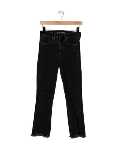Pre-owned Veronica Beard High-rise Straight Leg Jeans In Black