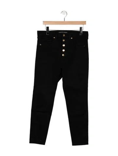 Pre-owned Veronica Beard High-rise Straight Leg Jeans In Black