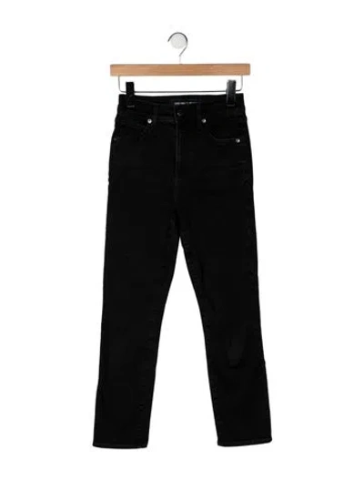 Pre-owned Veronica Beard High-rise Straight Leg Jeans In Black