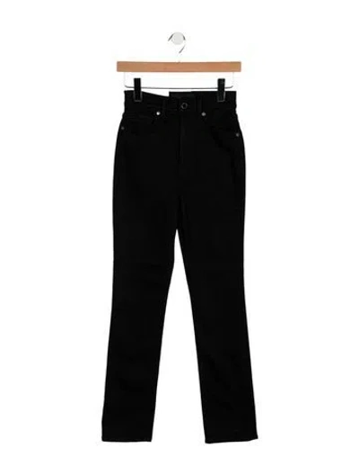 Pre-owned Veronica Beard High-rise Straight Leg Jeans In Black