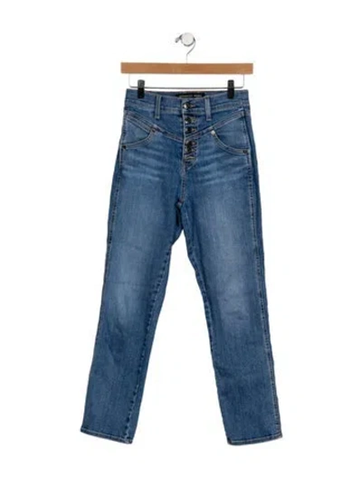 Pre-owned Veronica Beard High-rise Straight Leg Jeans In Blue