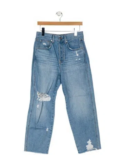 Pre-owned Veronica Beard High-rise Straight Leg Jeans In Blue