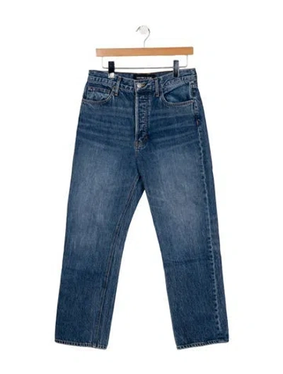 Pre-owned Veronica Beard High-rise Straight Leg Jeans In Blue