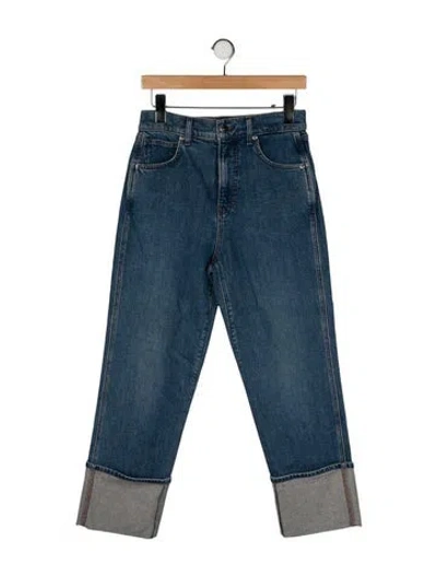 Pre-owned Veronica Beard High-rise Straight Leg Jeans In Blue
