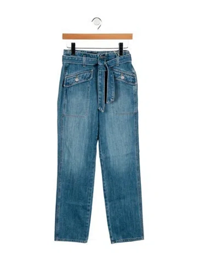 Pre-owned Veronica Beard High-rise Straight Leg Jeans In Blue