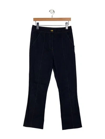 Pre-owned Veronica Beard High-rise Straight Leg Jeans In Blue