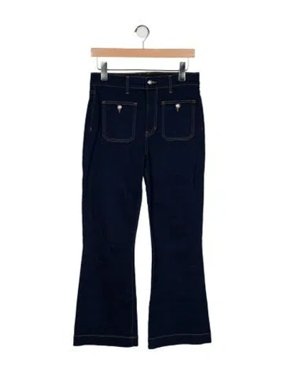 Pre-owned Veronica Beard High-rise Straight Leg Jeans In Blue