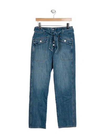 Pre-owned Veronica Beard High-rise Straight Leg Jeans In Blue