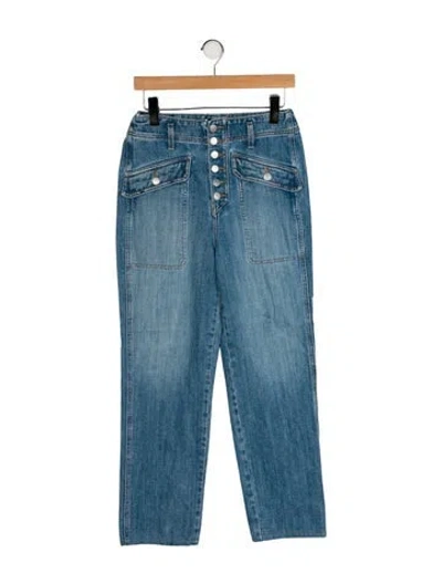 Pre-owned Veronica Beard High-rise Straight Leg Jeans In Blue