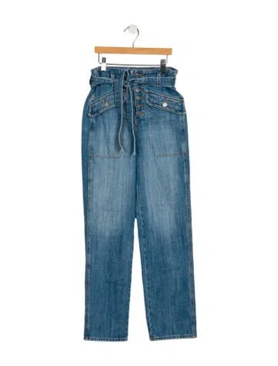 Pre-owned Veronica Beard High-rise Straight Leg Jeans In Blue