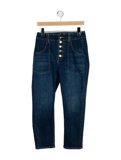 Pre-owned Veronica Beard High-rise Straight Leg Jeans In Blue