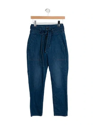 Pre-owned Veronica Beard High-rise Straight Leg Jeans In Blue