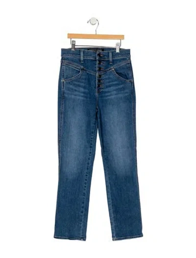 Pre-owned Veronica Beard High-rise Straight Leg Jeans In Blue