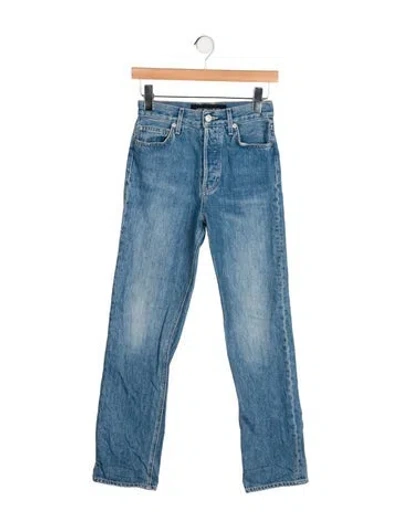 Pre-owned Veronica Beard High-rise Straight Leg Jeans In Blue