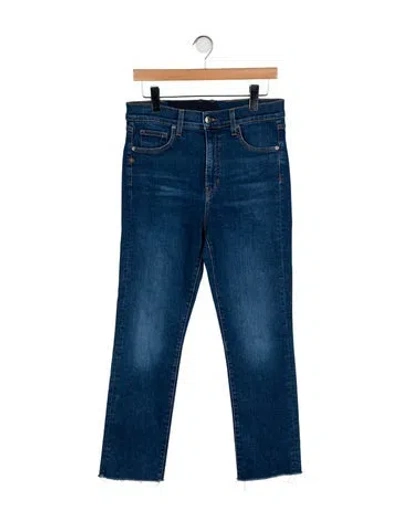 Pre-owned Veronica Beard High-rise Straight Leg Jeans In Blue