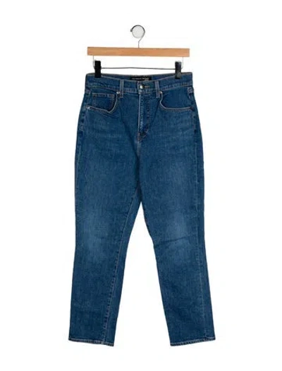 Pre-owned Veronica Beard High-rise Straight Leg Jeans In Blue