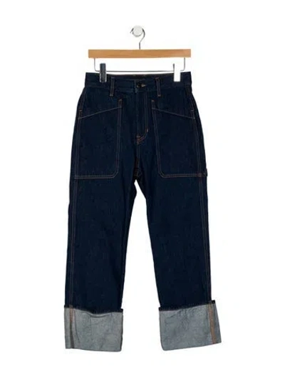 Pre-owned Veronica Beard High-rise Straight Leg Jeans In Blue