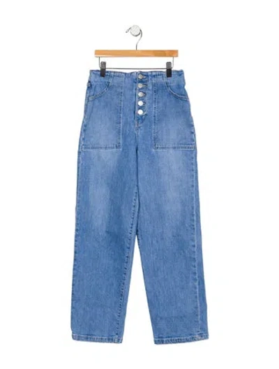Pre-owned Veronica Beard High-rise Straight Leg Jeans In Blue