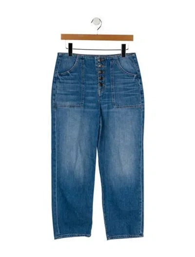 Pre-owned Veronica Beard High-rise Straight Leg Jeans In Blue